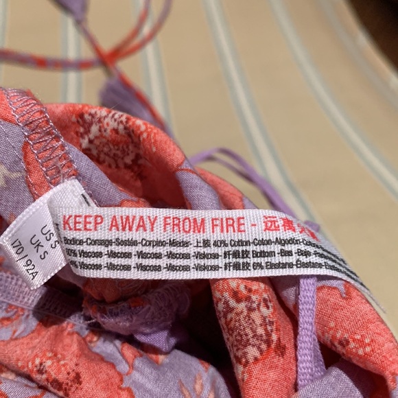 FREE PEOPLE INTIMATELY LIZA BODYSUIT GORGEOUS PRINT PURPLE THONG BOTTOM SIZE S - Picture 10 of 12